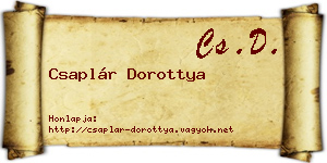Csaplár Dorottya névjegykártya