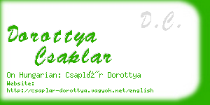 dorottya csaplar business card